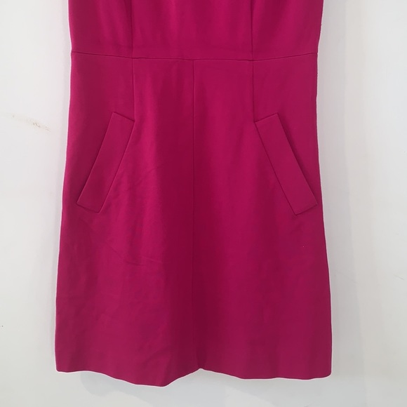 DVF Diane von Furstenberg Pink Carpreena Crew Neck A-Line Mini Sheath Dress sz 8 - Picture 5 of 16